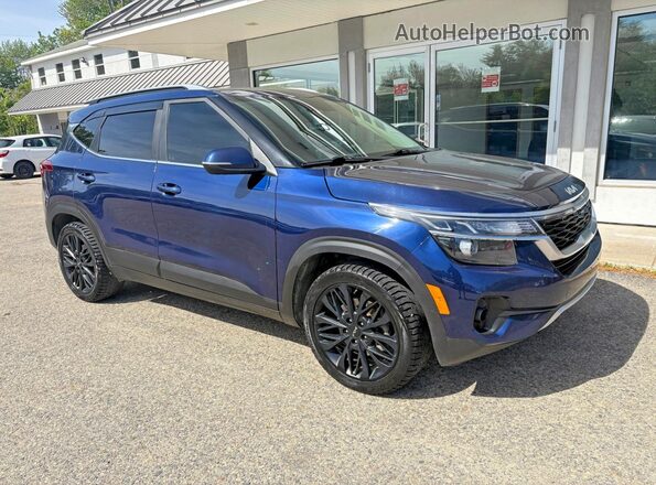 KNDERCAA6N7296743 2022 KIA SELTOS Синий Задняя левая четверть