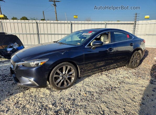 JM1GJ1W52G1472466 2016 MAZDA 6 Синий Задняя левая четверть