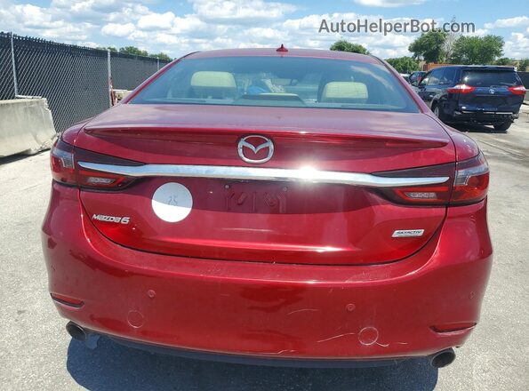 JM1GL1XY4J1304225 2018 MAZDA 6 Красный Вид салона спереди