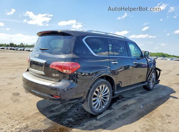 JN8AZ2NE2H9159771 2017 INFINITI QX80 Черный Передняя правая четверть