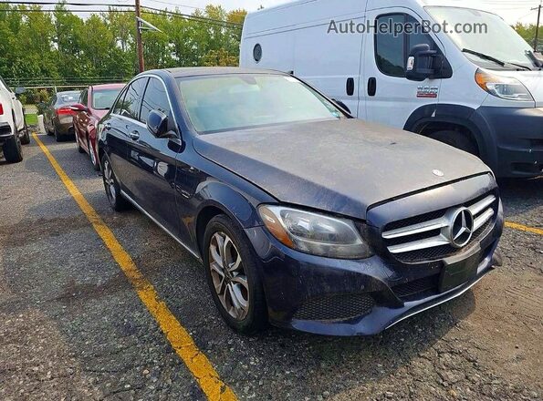 55SWF4KBXHU216920 2017 MERCEDES-BENZ C Blue Front left