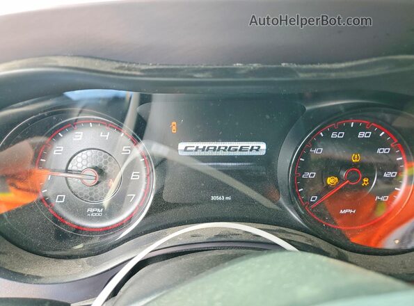 2C3CDXBG3KH715507 2019 DODGE CHARGER Серый Вид задних сидений