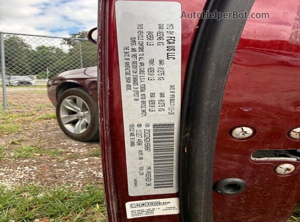 2C3CDZAG2KH560607 2019 DODGE CHALLENGER Burgundy Widok wnętrza z tyłu