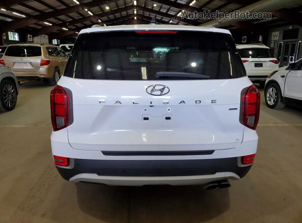 KM8R4DHE8MU187386 2021 HYUNDAI PALISADE Белый Вид салона спереди