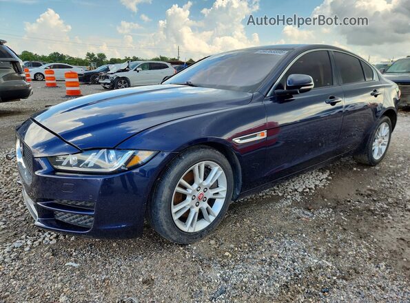 SAJAD4FX4JCP34355 2018 JAGUAR XF Blue Trasero izquierdo