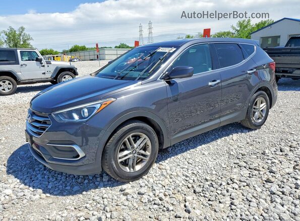 5XYZT3LB9JG572466 2018 HYUNDAI SANTA Серый Передняя левая четверть