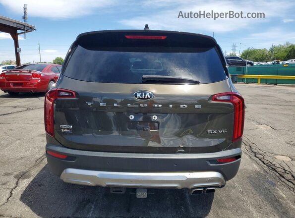 5XYP5DHC4LG004489 2020 KIA TELLURIDE Коричневый Вид салона спереди