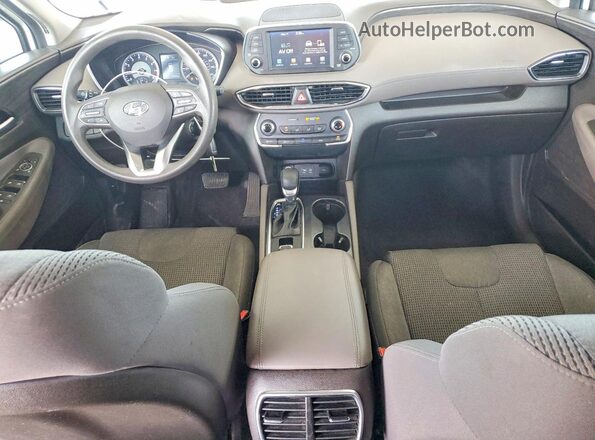5NMS23AD2KH112159 2019 HYUNDAI SANTA White Vista del cuadro de instrumentos