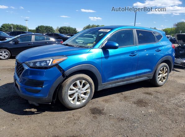 KM8J2CA43KU939748 2019 HYUNDAI TUCSON Синий Передняя левая четверть