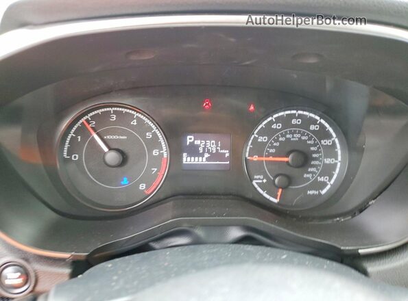 JF2GTADC3K8371322 2019 SUBARU CROSSTREK Silver Vista del cuadro de instrumentos