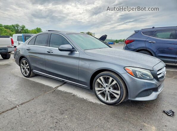 55SWF4JB7HU193095 2017 MERCEDES-BENZ C Gray Vista frontal