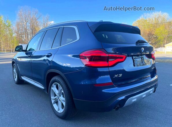 5UXTS1C08M9F18949 2021 BMW X3 Синий Передняя правая четверть