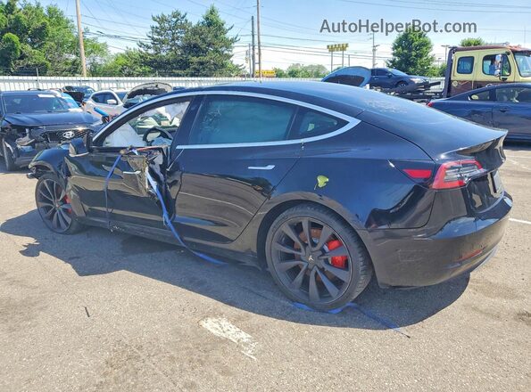 5YJ3E1EC1LF796416 2020 TESLA MODEL Черный Задняя правая четверть