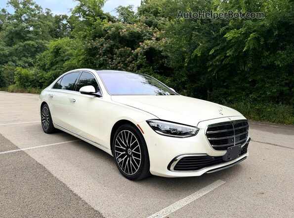 W1K6G7GB6MA045696 2021 MERCEDES-BENZ S Белый Передняя левая четверть