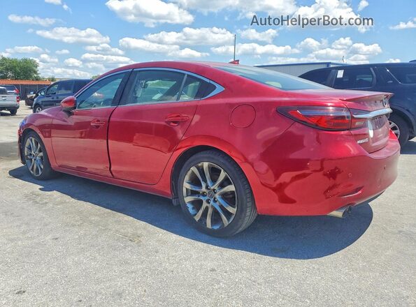 JM1GL1XY4J1304225 2018 MAZDA 6 Красный Задняя правая четверть