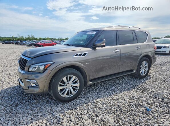 JN8AZ2NE3H9158242 2017 INFINITI QX80 Серый Передняя левая четверть
