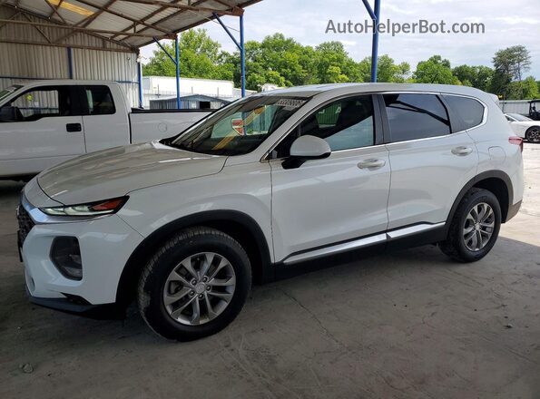 5NMS23AD2KH112159 2019 HYUNDAI SANTA White Vista tres cuartos delantera izquierda