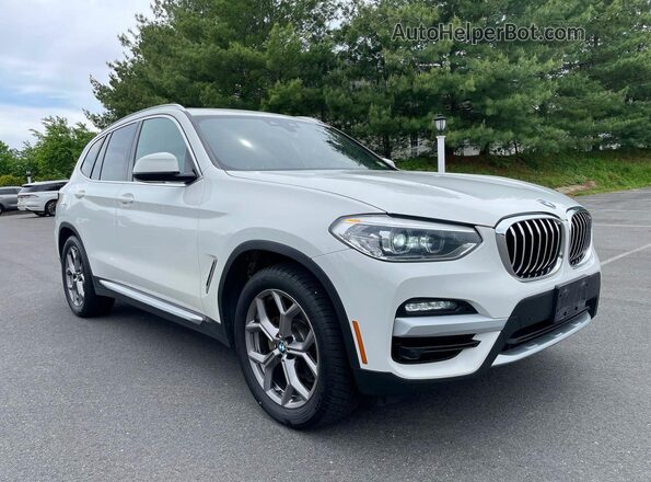 5UXTY5C05LLT35268 2020 BMW X3 Белый Передняя левая четверть