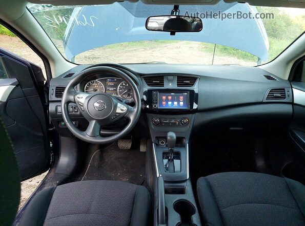3N1AB7APXKY261943 2019 NISSAN SENTRA Blue უკანა სავარძლების ხედი