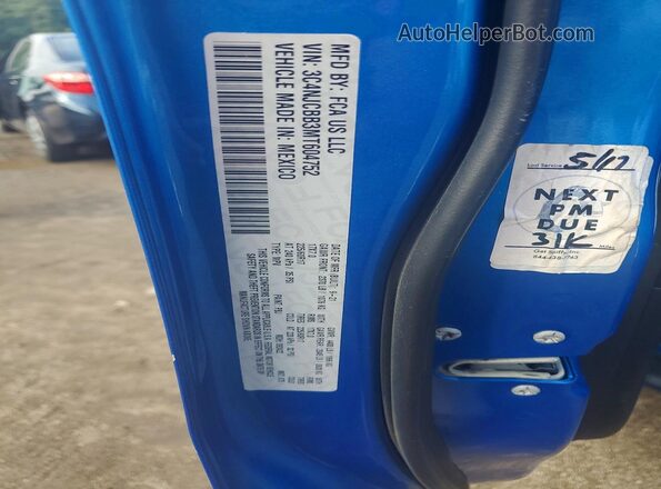 3C4NJCBB3MT604752 2021 JEEP COMPASS Blue Widok naklejki z numerem VIN