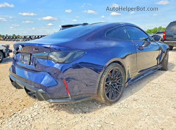 WBS43AZ05RCR90147 2024 BMW M4 Синий Передняя правая четверть