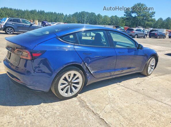 5YJ3E1EB6NF191088 2022 TESLA MODEL Синий Передняя правая четверть