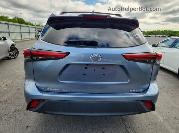 5TDGZRBH9MS072524 2021 TOYOTA HIGHLANDER Синий Вид салона спереди