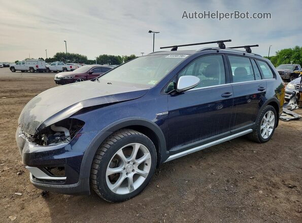 3VWH17AU8HM538235 2017 VOLKSWAGEN GOLF Синий Задняя левая четверть