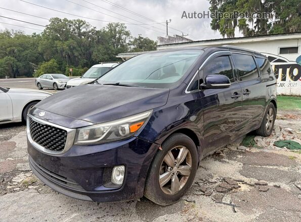 KNDMC5C15J6406834 2018 KIA SEDONA Синий Задняя правая четверть