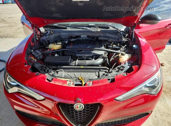 ZASPAJAN8M7C99804 2021 ALFA ROMEO STELVIO Red VIN կոդի պիտակի տեսք