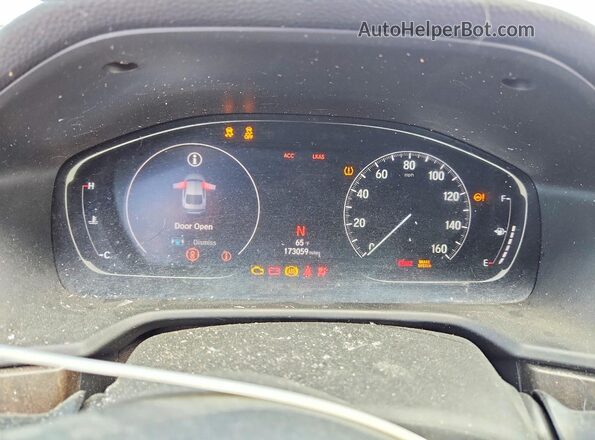 1HGCV1F56JA042175 2018 HONDA ACCORD Белый Вид задних сидений