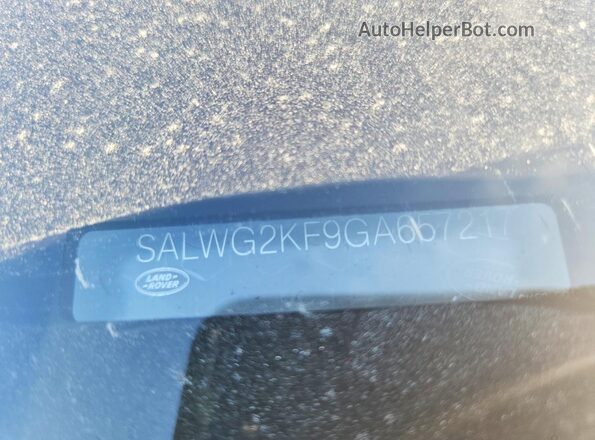 SALWG2KF9GA657217 2016 LAND ROVER RANGE Gray Вид наклейки з VIN-кодом