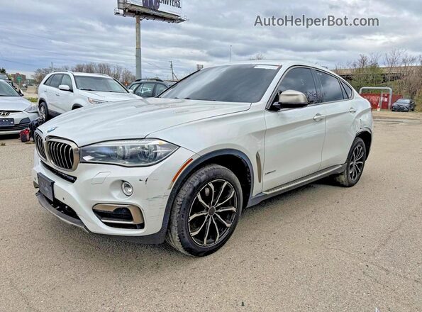 5UXKU6C37H0W38407 2017 BMW X6 White Задня права чверть