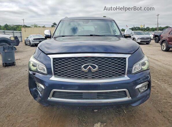 JN8AZ2NF2H9641441 2017 INFINITI QX80 Blue Widok z tyłu