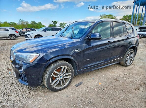 5UXWX9C52G0D75384 2016 BMW X3 Черный Задняя левая четверть