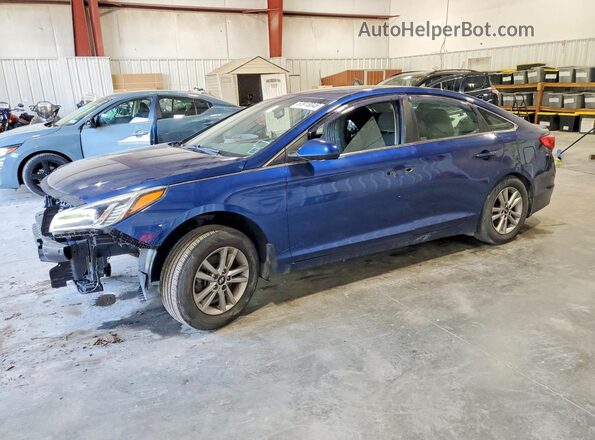 5NPE24AF1GH308558 2016 HYUNDAI SONATA Синий Передняя левая четверть