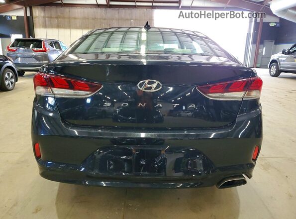 5NPE34AF3JH666927 2018 HYUNDAI SONATA Black Вид салону спереду