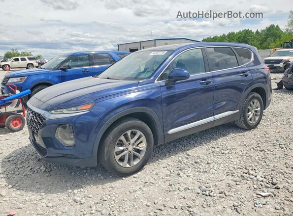 5NMS23AD5KH106937 2019 HYUNDAI SANTA Blue Trasero izquierdo