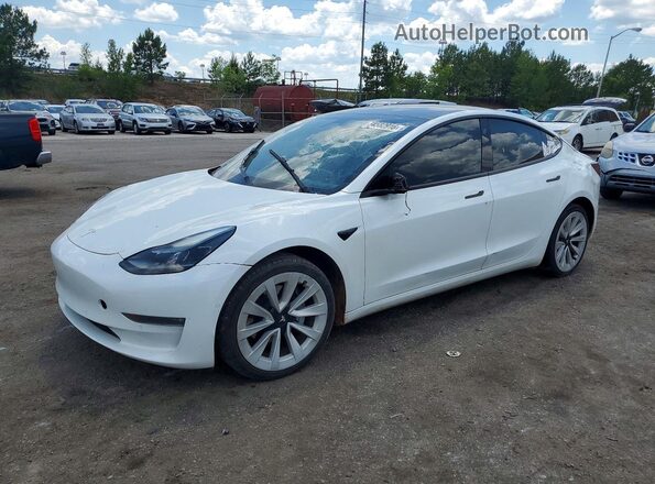 5YJ3E1EB6NF103222 2022 TESLA MODEL Белый Передняя левая четверть
