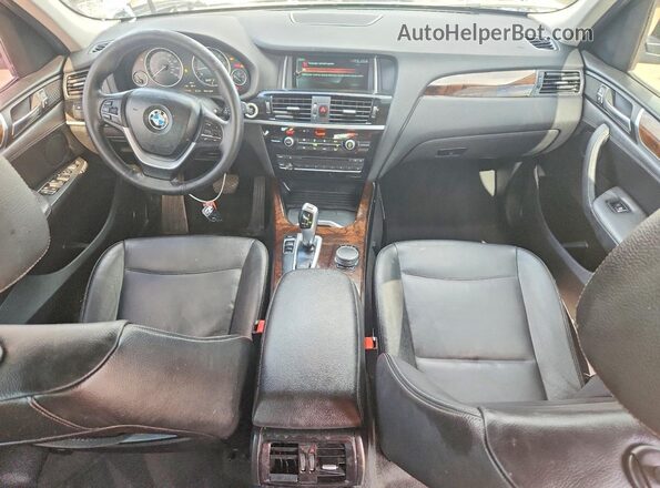 5UXWZ7C55H0T43932 2017 BMW X3 Gray Vista del cuadro de instrumentos