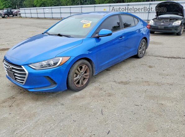 5NPD84LF0JH251493 2018 HYUNDAI ELANTRA Blue Vista tres cuartos delantera izquierda