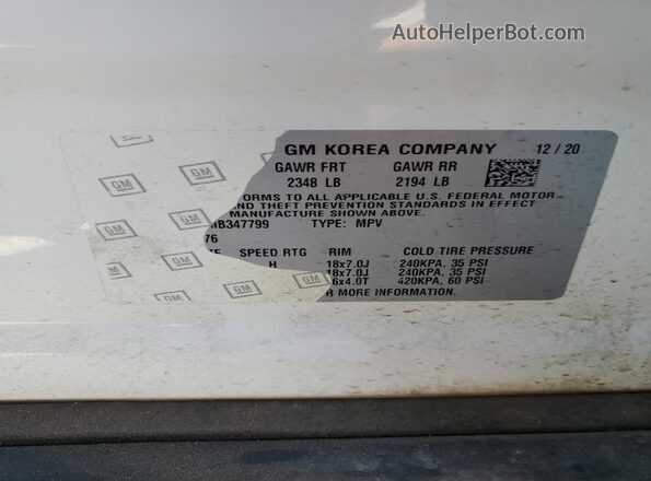 KL4CJASB4MB347799 2021 BUICK ENCORE White სალონის 360-გრადუსიანი ხედი