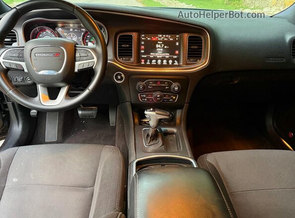2C3CDXHG3GH259331 2016 DODGE CHARGER Gray უკანა სავარძლების ხედი