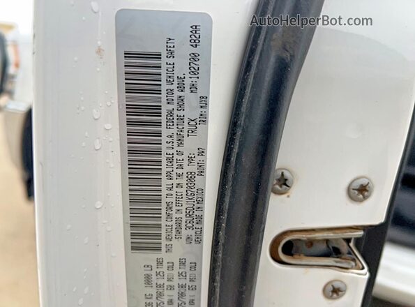 3C6UR5DJ1KG703068 2019 RAM 2500 Белый Вид задней части салона