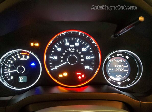 3CZRU6H79HM701431 2017 HONDA HR-V Red Vista de los asientos traseros