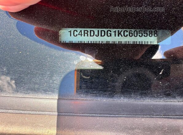 1C4RDJDG1KC605588 2019 DODGE DURANGO Черный Вид задней части салона