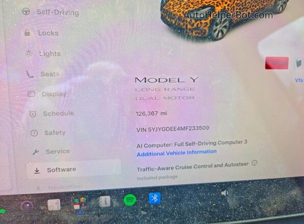 5YJYGDEE4MF233509 2021 TESLA MODEL Красный Вид щитка приборов