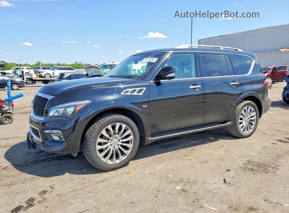 JN8AZ2NE2H9159771 2017 INFINITI QX80 Черный Передняя левая четверть