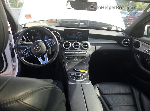 55SWF8DB1KU288407 2019 MERCEDES-BENZ C White Вид задніх сидінь