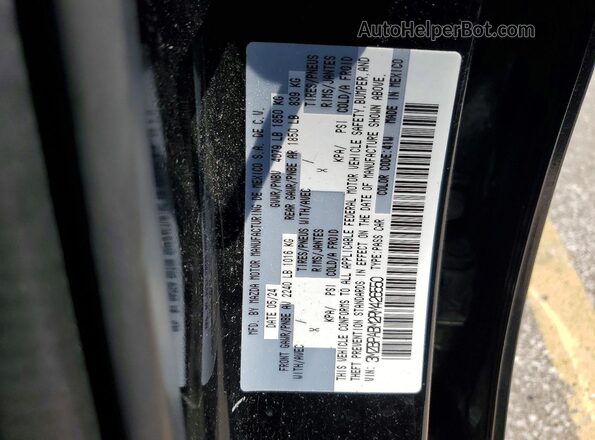 3MZBPABM2RM426550 2024 MAZDA 3 Black Widok naklejki z numerem VIN